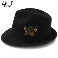 Women Mens Black Feminino Fedora Hat For Lady Winter Autumn Derby Jazz Hats British Trilby Hats Leather Size 57CM