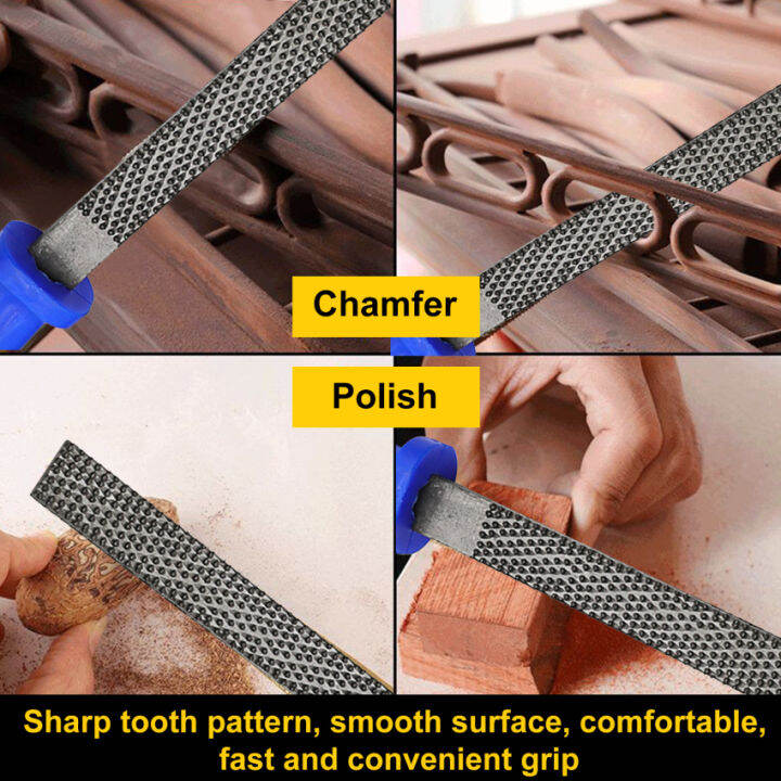 3ชิ้นไฟล์สำหรับไม้-โลหะแบน-กลม-ครึ่งรอบ6นิ้วไฟล์เศษไม้งานไม้ช่างไม้เหลา