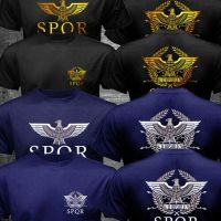 JHPKJNew SPQR Roman Rome Senate Military Faction Eagle Logo Men T-shirt Short Sleeve Casual Cotton O-Neck Summer TShirts 4XL 5XL 6XL