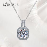 LORIELE Moissanite Pendant Necklace Sterling Silver D Color Ideal Cut Diamond Necklace for Women Anniversary Gift Fine Jewelry Fashion Chain Necklaces