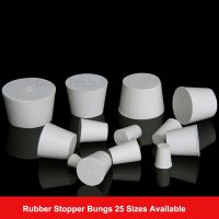 1pcs White Rubber Stopper Bungs Laboratory Flask Tapered Tube Conical Sealing End Plug Water Pipe Exhaust Valve Stuffy Sub Bar  Wine Tools