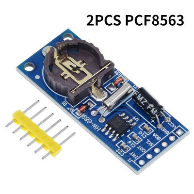 บอร์ด RTC PCF8563 2ชิ้น PCF8563โมดูลนาฬืกาอินเตอร์เฟซ I2C 3.3V สำหรับ Arduino
