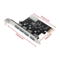 4 Port PCI-E to USB 3.0 HUB PCI Express Expansion Card Adapter 5 Gbps Speed