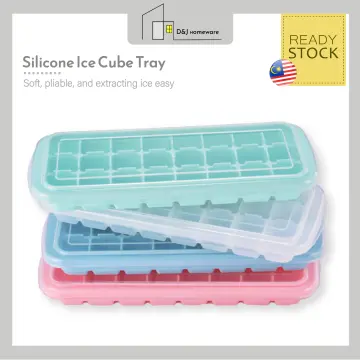 TUPPERWARE FRESH & PURE ICE TRAY FLEXIBLE SILICONE ICE CUBE MAKER NEW