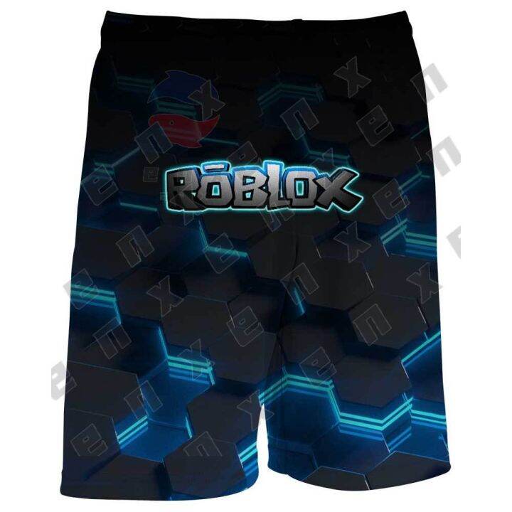 *ENX* Kids Shorts ROBLOX Print Game Boy Bottoms Fashion Full Print 3D