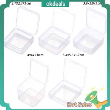 Useful Nail Art Screw Storage Plastic Transparent Small Storage Box Pill  Chip Box Jewelry Organizer Case Beads Container 3.9X3.9X1.5CM