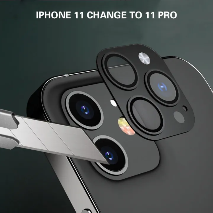 สำหรับiPhone 11 เปลี่ยนเป็น 11 Pro Maxเลนส์กล้องการเปลี่ยนแปลงที่สองสำหรับiPhone 11 Pro Maxฝาครอบกระจกนิรภัยป้องกันเลน