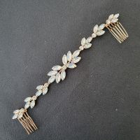 【CW】 SLBRIDAL Rhinestones Wedding Hair Comb Chain accessories Hairband Bridal Headband Bridesmaids Jewelry