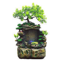 เดสก์ท็อปในร่มงานฝีมือเรซิน Rockery ภูมิทัศน์ห้องนั่งเล่น Zen Garden Flowing Water Fountain ตกแต่ง Gifts