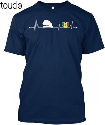 Newest Mens Funny Senegal Hearbeat Standard Tshirt Tee Shirt 100% Cotton Gildan