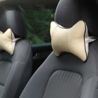 Car Neck Pillows Leather Head Support Protector Universal Headrest Backrest Cushion For All Vehicles Car Interior Accessories