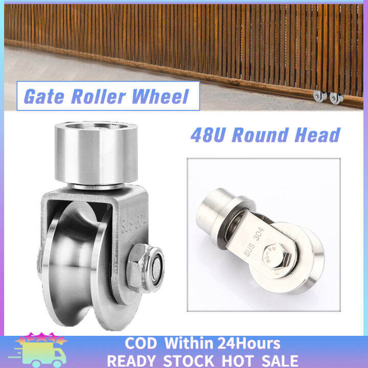 304 Stainless Steel U Groove Gate Roller Wheel Heavy Duty Traction