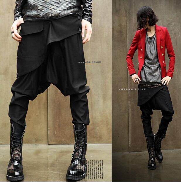 2016มาใหม่ล่าสุดความแปลกใหม่เสื้อผ้าของผู้ชายกางเกงฮาเร็มผู้ชายแฟชั่นเครื่องแต่งกายบุคลิกภาพการประชาสัมพันธ์กางเกงลำลองแบบเมโทรเซ็กชวล