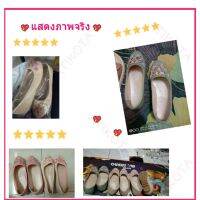 ▨รองเท้าทํางาน ส้นแบน ทรงกลม ปักลายดอกไม้น่ารัก แฟชั่นสําหรับสตรี