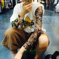 ☃ 1PCS Outdoor Cycling Sleeve 3D Tattoo Printed Arm Cover Cycling Sun Protection Arm Cooling Sleeves Riding Sleeves Arm Protection