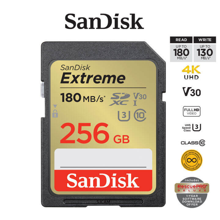 sandisk-extreme-sd-card-sdhc-sdxc-32gb-64gb-128gb-256gb-sdsdxvt-เมมโมรี่การ์ด-sdcard-แซนดิส-ประกัน-lifetime-synnex-sdsdxva-sdsdxvv