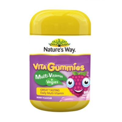 Natures Way Kids Vita Gummies Multivitamin + Vegies เนเจอร์สเวย์ วิตามินรวม สำหรับเด็ก เบื่ออาหาร 60 เม็ด 17789 #วิตามินสำหรับเด็ก  #อาหารเสริมเด็ก  #บำรุงสมอง  #อาหารเสริม #อาหารสำหรับเด็ก