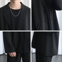 Small suit male handsome casual black suit jacket loose Kore小西服男痞帅休闲黑色西装外套宽松韩版潮流帅气制服男士上衣