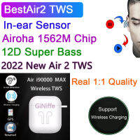 GiNiffe BestAir2 TWS Wireless TWS 2 Earphones12D Super Bass Headphones Bluetooth Sports Earbuds 7H Music Airoha 1562M Chip