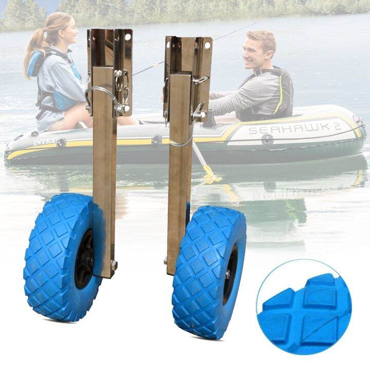 Inflatable Boat Launching Wheels Rubber Boat Stern Wheels Dolly Trailer ...