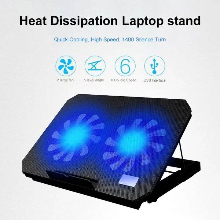 M19 Laptop Cooling PADS LAPTOP COOLER LAPTOP STAND USB LED Light 13inch