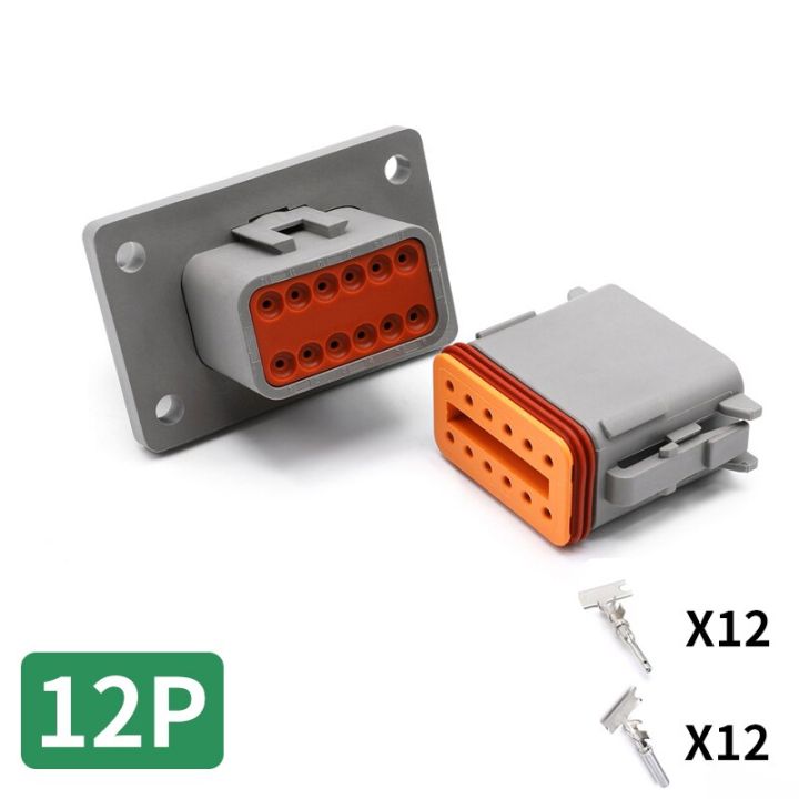 Deutsch Flange Type Waterproof Automotive Connector Dt044PL012 2 3 4