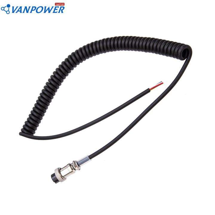 Round Plug Microphone Extension Cable VHF/UHF Band Handheld Speaker Mic
