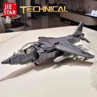 61052 Jiestar Moc AV-8II ทหารไฮเทคเครื่องบินโจมตีแฮร์เรียร์อิฐรุ่นเทคนิค Wii บล็อกตัวต่อของเล่นเด็กผู้ชาย807ชิ้น