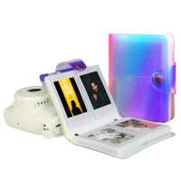 64 Pockets 3 Inch Instax Mini Photo Album Holographic Laser for Fujifilm Instax Mini 9 8 7s 90 70 Camera Film Name Card Book  Photo Albums