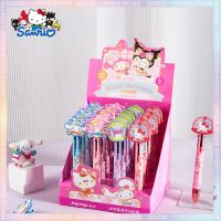 WXJKSPPOIOP 677เครื่องอัด20ชิ้น,Sanrio Kuromi 6สีมัลติฟังก์ชันปากกาลูกลื่นคิตตี้ Cinnamoroll อนิเมะการ์ตูนนักเรียนปากกาด้ามไม้เครื่องเขียน