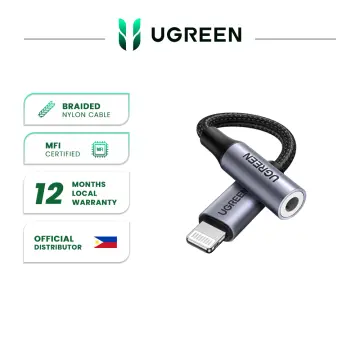 Ugreen MFi Certified Lightning to 3.5mm Braided Aux Cable for iPhone. 1m