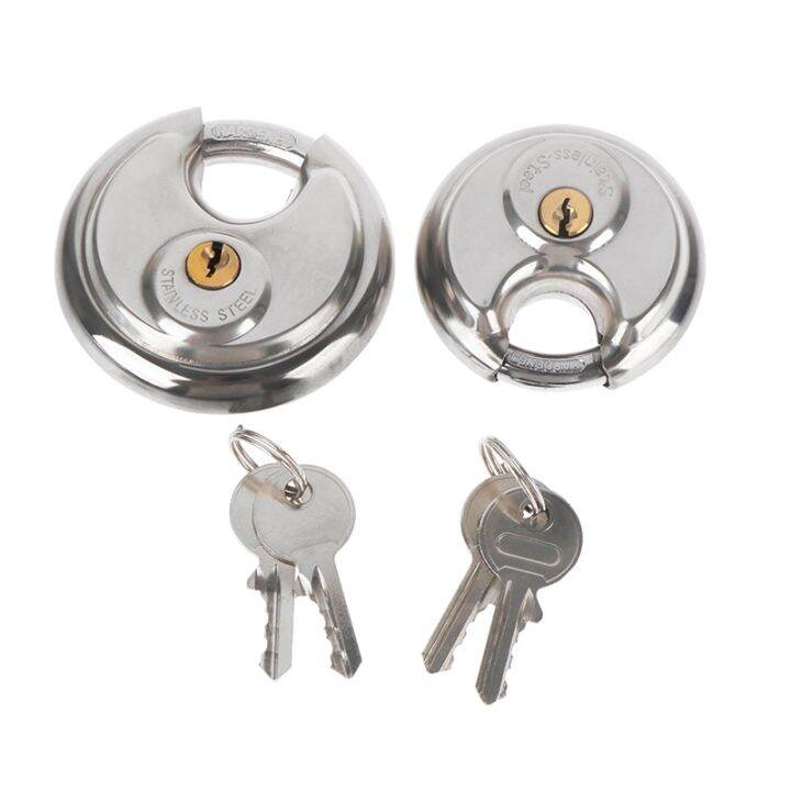 yf-1pcs-60mm-70mm-cool-duty-stainless-steel-round-disc-storage-pad-lock-padlock