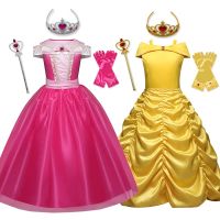 Girls Dresses Kids Halloween Party Princess Costume Children Christmas Fancy Dress Up Clothes 4 6 7 8 9 10 Year