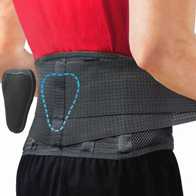 Back Brace by Sparthos - Immediate Relief from Back Pain, Herniated Disc, Sciatica, Scoliosis and more! - Breathable Mesh Design with Lumbar Pad - Adjustable Support Straps- Lower Back Belt -Size Med Black Medium