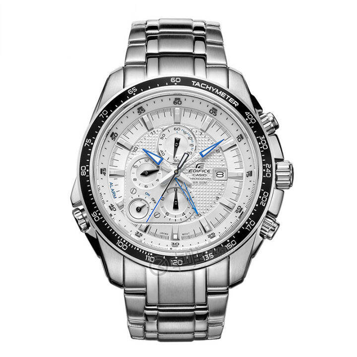 Casio men's watch genuine Casio three-eye steel belt waterproof Shi ...