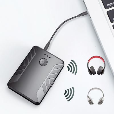 T19 Bluetooth 5.0 Audio Transmitter and Receiver Call 3 in 1 Computer Dual Transmitter One for Two Adapter