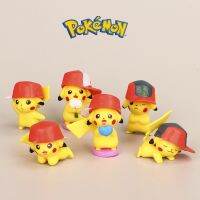 [Toy City] โปเกมอน6เซ็ตของ Pikachu ตัวเลขนิเมชั่นอุปกรณ์ต่อพ่วงการ์ตูนเมาส์ของเล่นเครื่องประดับตุ๊กตาผู้ผลิตขายส่งเด็กของขวัญวันเกิด