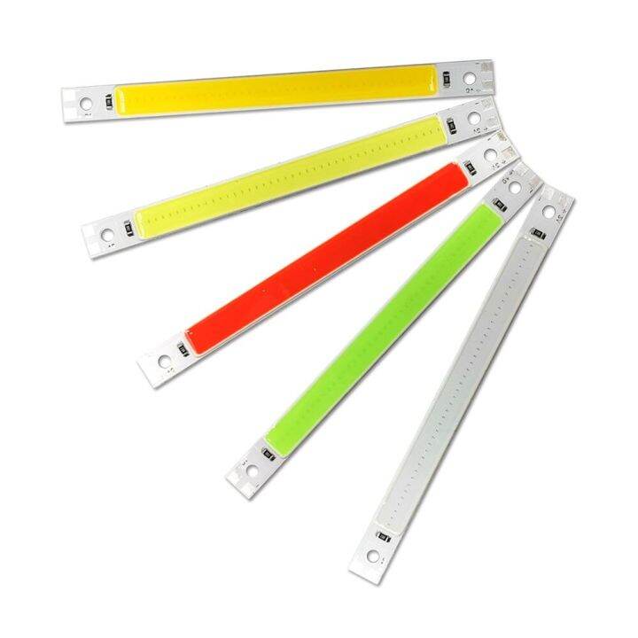 2pcs-120x10mm-cob-led-strip-light-3v-4v-5v-6v-led-bulb-5w-for-diy-led-lighting-warm-white-blue-red-green-cob-car-led-strip-led-strip-lighting