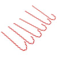 6Pcs/set 14.5cm Plastic Candy Cane Ornaments For Festival Party Xmas Christmas Tree Hanging Decorations