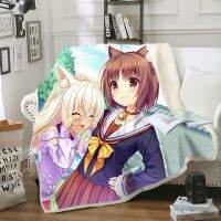 2023 CLOOCL Warm Blanket Anime Nekopara Chocola Vanilla Cute Girls 3D Print Teens Bedding Plush Quilt Double Blanket Drop Shipping