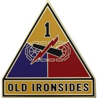 tomwang2012.US ARMY 1ST ARMORED COMBAT SERVICE IDENTIFICATION BADGE (CSIB) MILITARY UNIFORM ASU ARMY INSIGNIA PIN