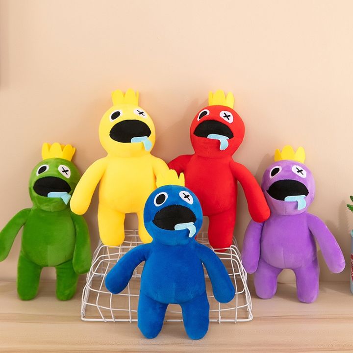 Roblox Rainbow Friends Chapter 2 cartoon game character doll plush slippers  blue plush toy slippers