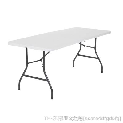 hyfvbu∋﹍℡  OUZEY 6 Foot Folding Table In Speckle Outdoor