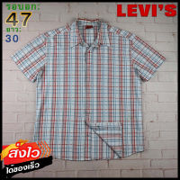 Levis®แท้ อก 47 เสื้อเชิ้ตผู้ชาย ลีวายส์ สีฟ้าชมพู แขนสั้น เนื้อผ้าดี ใส่เที่ยวใส่ทำงาน