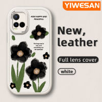 YIWESAN เคสสำหรับ Vivo Y21 Y21s,Y21e Y21a T1x Y33s 4G ลายดอกไม้สร้างสรรค์เคสมือถือกันกระแทกซิลิโคนนิ่มป้องกันการตกพร้อมเคสป้องกันกล้องสำหรับเลนส์คลุมทั้งหมด