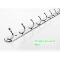 ✓卐 Stainless Steel Single Head Curved Kitchen Bathroom Hook Wall Mounted 8 Hooks Style Hat Clothes Rack Holder For Coats Towels