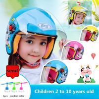 ◆ Fashion Children Helmet Motorcycle Helmet Scooter Crash Helmet Boy and Girl Kid Lovely Winter Helmet Sunshade Sun Protection
