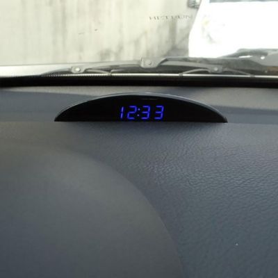 ♙✆❆ Vehicle Clock Durable ABS Convenient to Use LED Car Digital Clock Vehicle Voltmeter for Seeing The Time