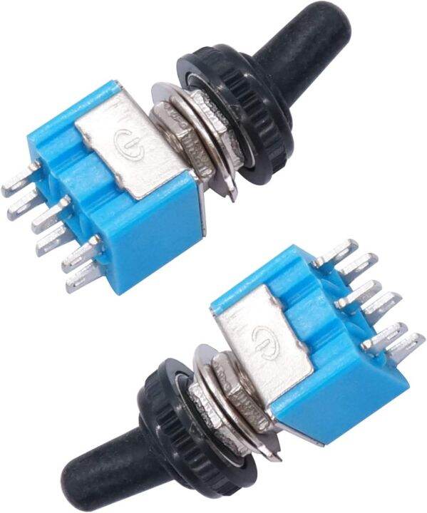 10pcs-mini-blue-mts-202-miniature-toggle-switch-dpdt-mts202-on-on-120vac-6a-waterproof-cap-toggle-switch