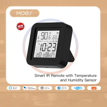 Tuya WiFi Smart Temperature & Humidity Sensor with LCD Screen Infrared  Sensing Remote Control Works with Alexa, Google Home - China Temperature  Sensor, Humidity Sensor